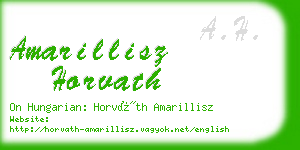 amarillisz horvath business card